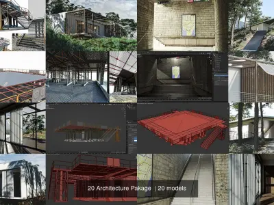 20 Architecture Pakage  3D Model Pack