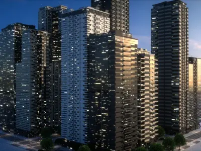 City Block Type B40 3D model