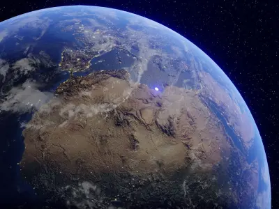 earth from space 3D model