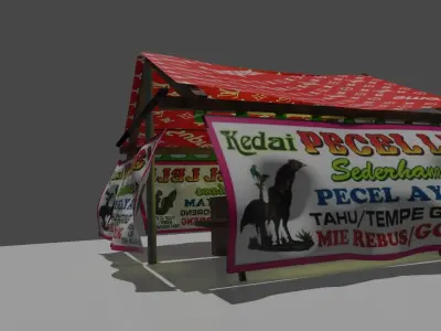 Pecel Lele Street Food 3D model