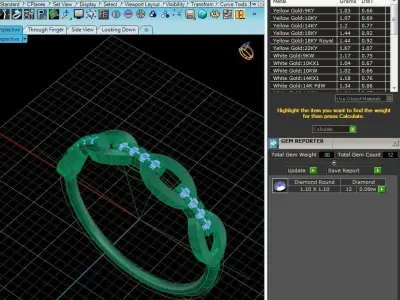 Solitaire Women Light Weight Band Ring 3D print model 31