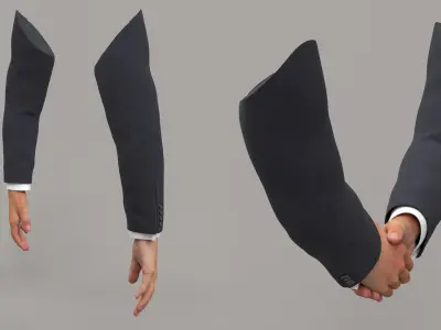  Male Arms Handshake Animated Rigged for Maya 