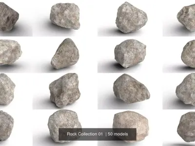 Rock Collection 01  3D Model Pack