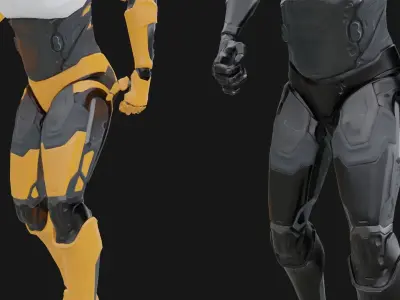 Assault Robot Low-poly 3D model