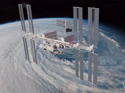 International Space Station With RIG Low-poly 3D model