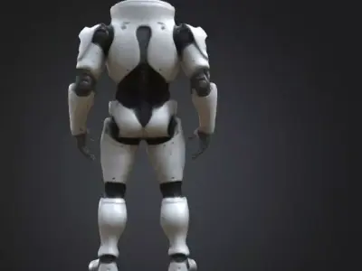 Ultra-Realistic Male Humanoid Robot Sci-Fi Game Asset Low-poly 3D model