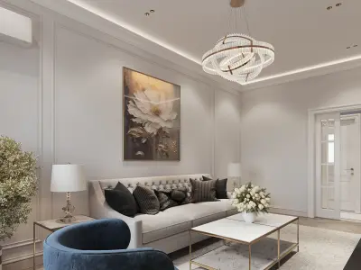 hall interior design 3D model