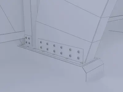 Timber Industrial Building Interior 3D model