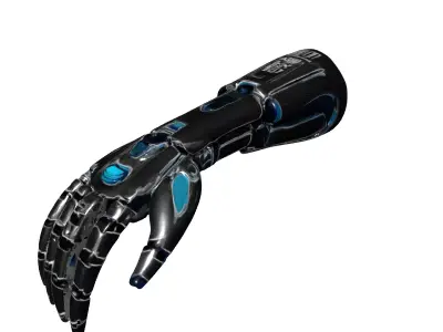 Futuristic Robotic Prosthetic Arm Low-poly 3D model