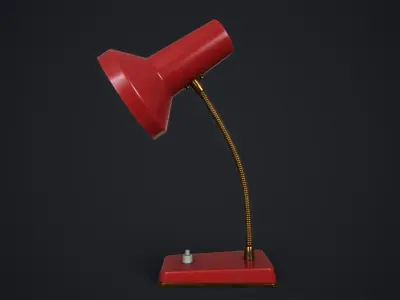 Retro table lamp Low-poly 3D model purchase
