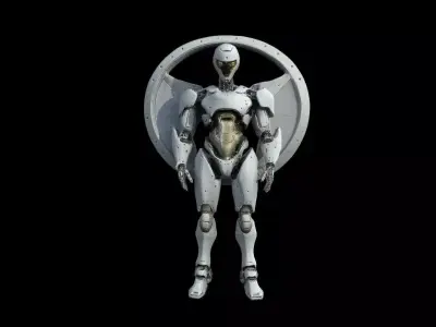 Robots Pack 7 Low-poly 3D model