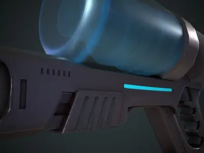 Sci-Fi Plasma-Gun   Low-poly 3D model