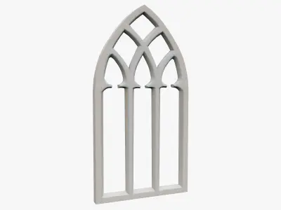 Medieval window Low-poly 3D model