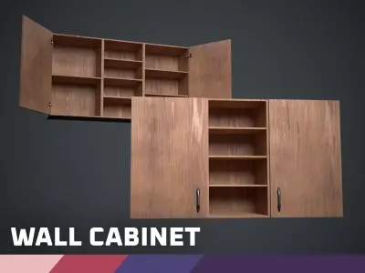 Wall Cabinet Low-poly 3D model order