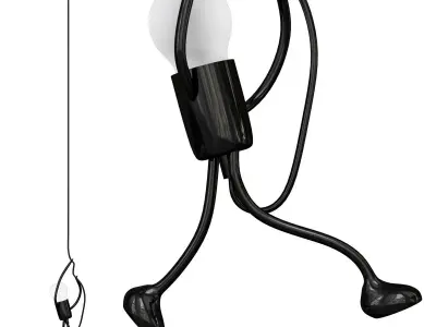 Black Geometric Pendant Light with Adjustable 3D model