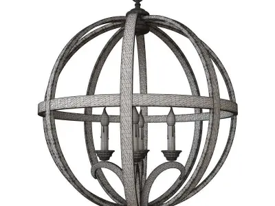 Currey and Company - Axel Orb Chandelier Lighting 3D model