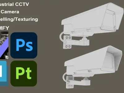 CCTV Camera Low-poly 3D model