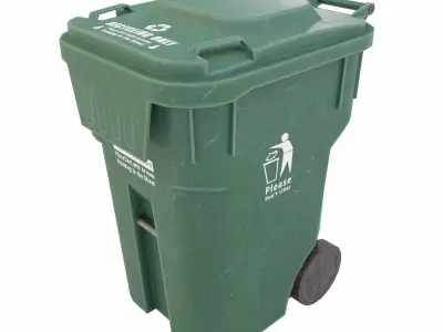 Small Dumpster lowpoly 3d model Low-poly 3D model
