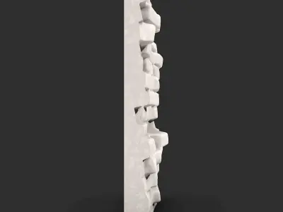 Detailed Stone Wall Module 3D print model purchase