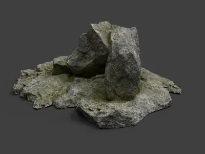Rock 3-9 Low-poly 3D model