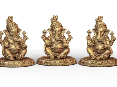 Ganesh Ji Model 02 Light Weight  Models in All Sizes 3D print model