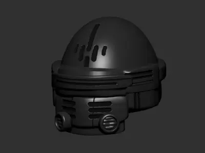 helmet high poly sculpt 3d printable ver 7 3D model 3D model 155