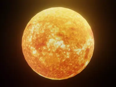 Photorealistic Solar System 3D Model With 25 Sci-Fi Music Tracks Low-poly 3D model
