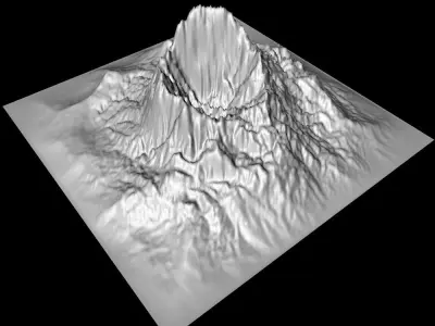Prehistoric Volcano Low Poly Low-poly 3D model