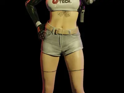 Amy The Cyber Girl 3d Model 3D model