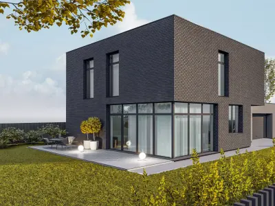 Modern two storey house archicad sketchup and Lumion 11 scene 3D model