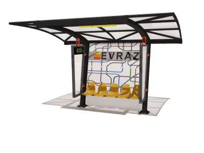 Bus Stop Bus station 3D model