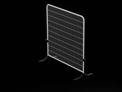 Street Barrier Mesh Low-poly 3D model