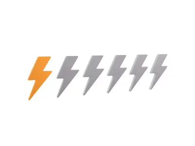 Lightning Ranking Symbol V1 002 Low-poly 3D model