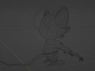 Mechanical Mouse Low-poly 3D model