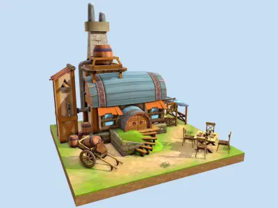 Inn - Strategy Game Pack Low-poly 3D model