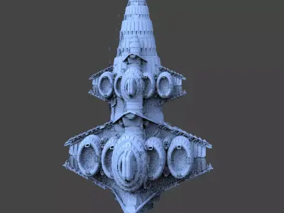 Star Freighter Villain base 2  3D model