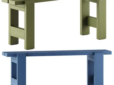 Hay Weekday Bench L111 3D model