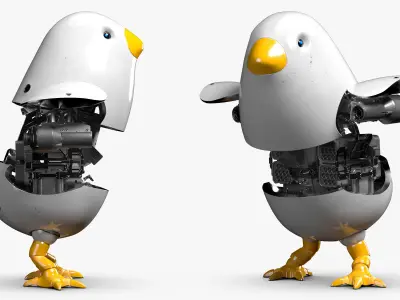 Chicken Robot 3DS Max 3D model