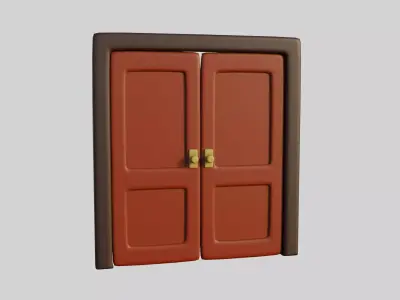 Cartoon Door 15a 3D model