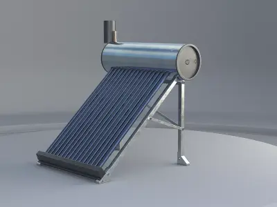 Solar Water Heating Panel Low-poly 3D model