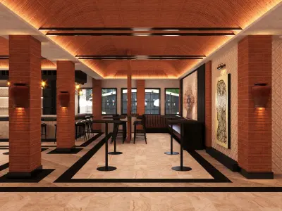 CORONA RENDER - FOYER AND AUDITORIUM 3D model