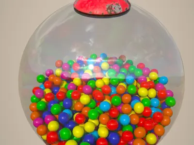 Candy Robot 4k textures Low-poly 3D model