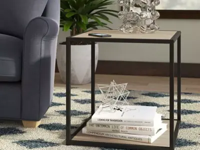 Nault Floor Shelf End Table 3D model