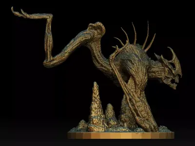 The Cave Creature sliced and Keyed 3D model