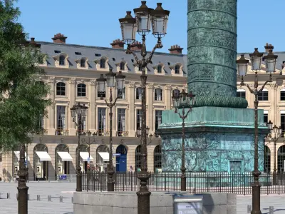 Paris Place Vendome Entreprise License 3D model