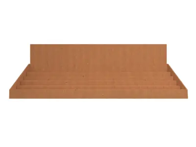 Product Display Stand Cardboard v3 002 Low-poly 3D model