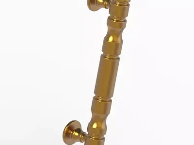 Brass Main Door Handle 3D print model