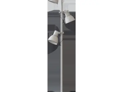 HEKTAR Floor lamp with 3 lamps dark gray 3D model