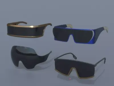 Fashion Sci fi glasses pack x4 