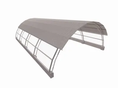 Metal silo-Warehouse-Warehouse Building 3D model